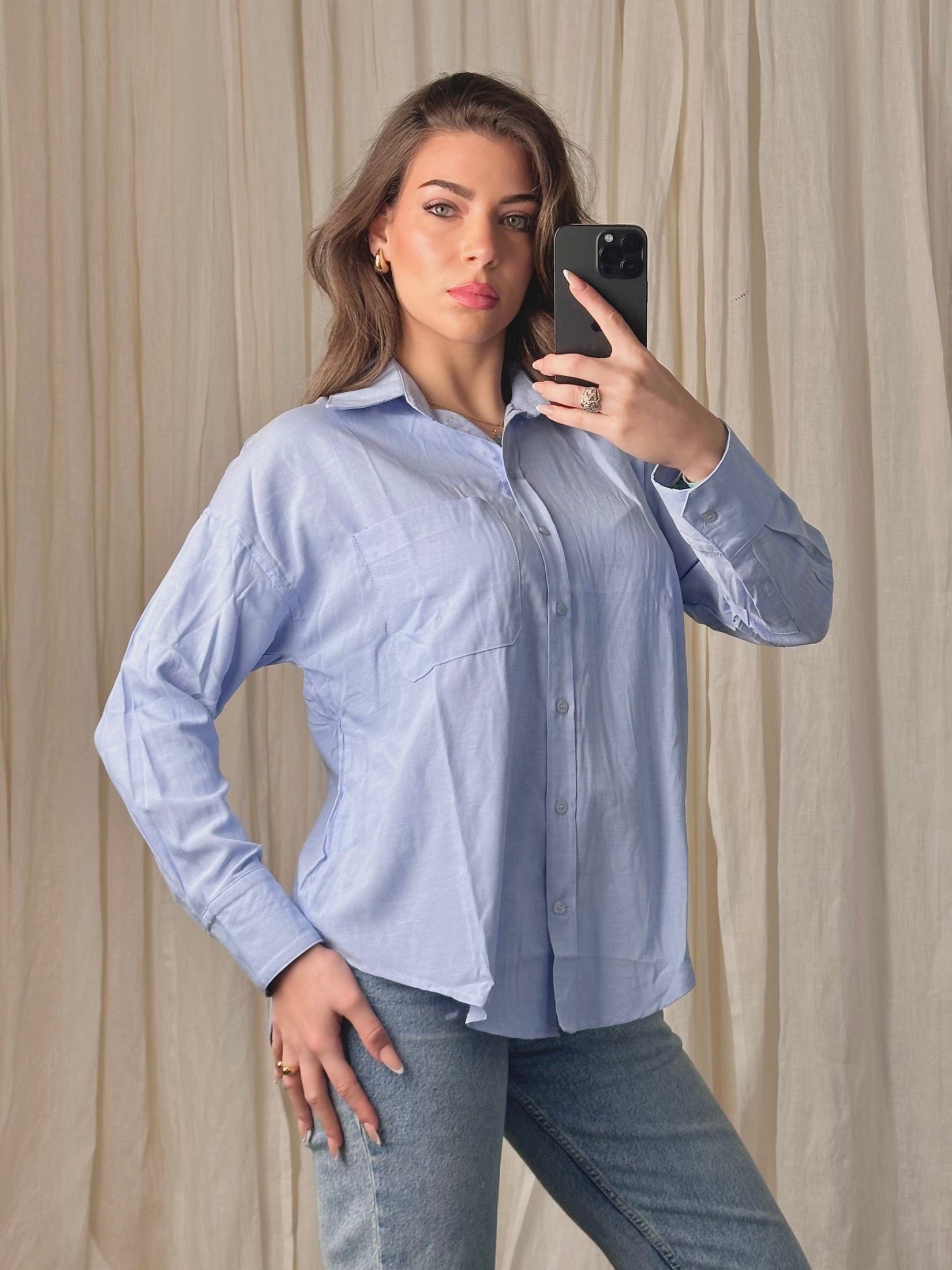Basic Oversize Bluse - Saint Lys