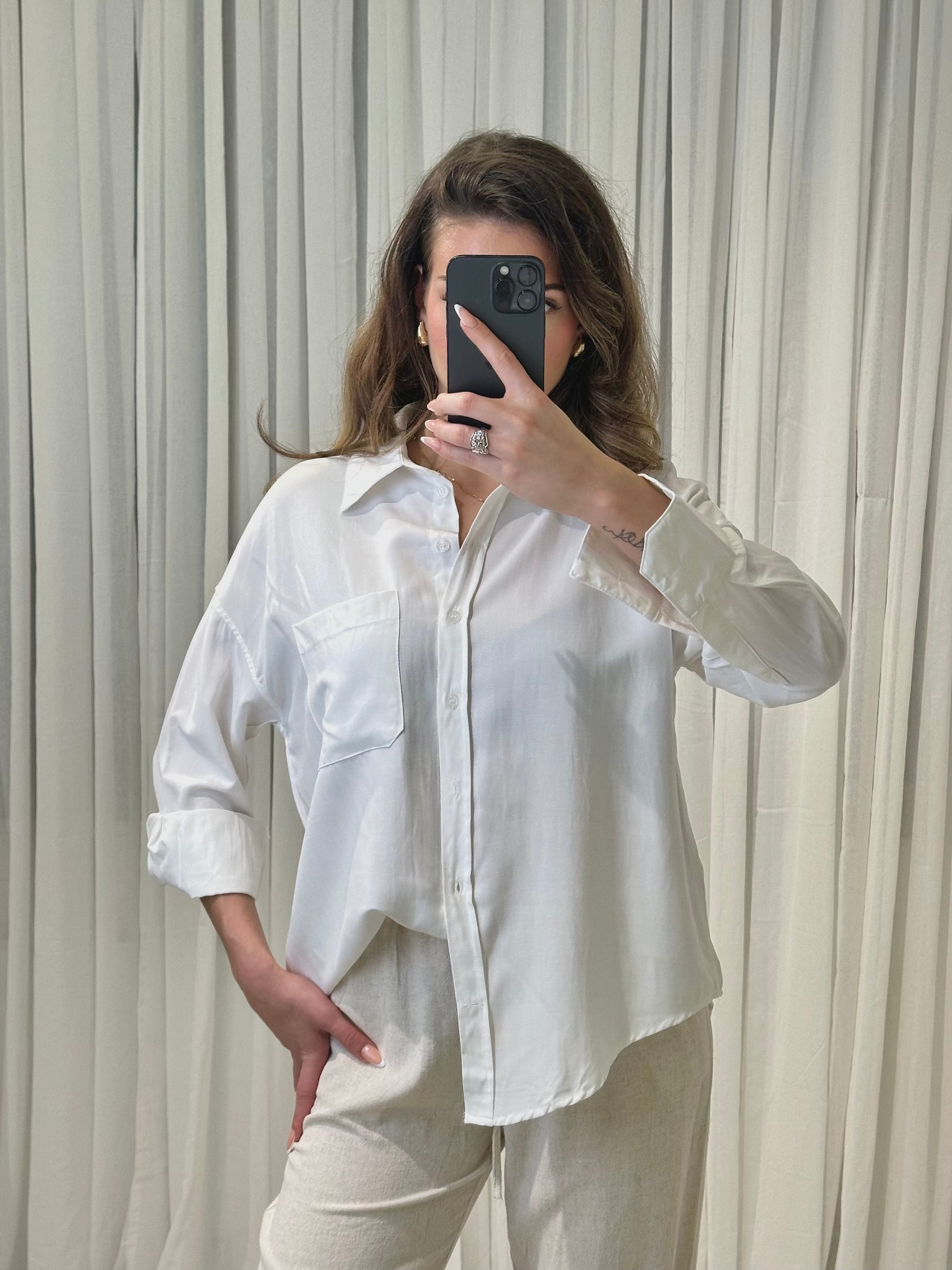 Basic Oversize Bluse - Saint Lys