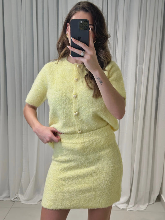 Girly Cardigan mit Herzknöpfen - Saint Lys