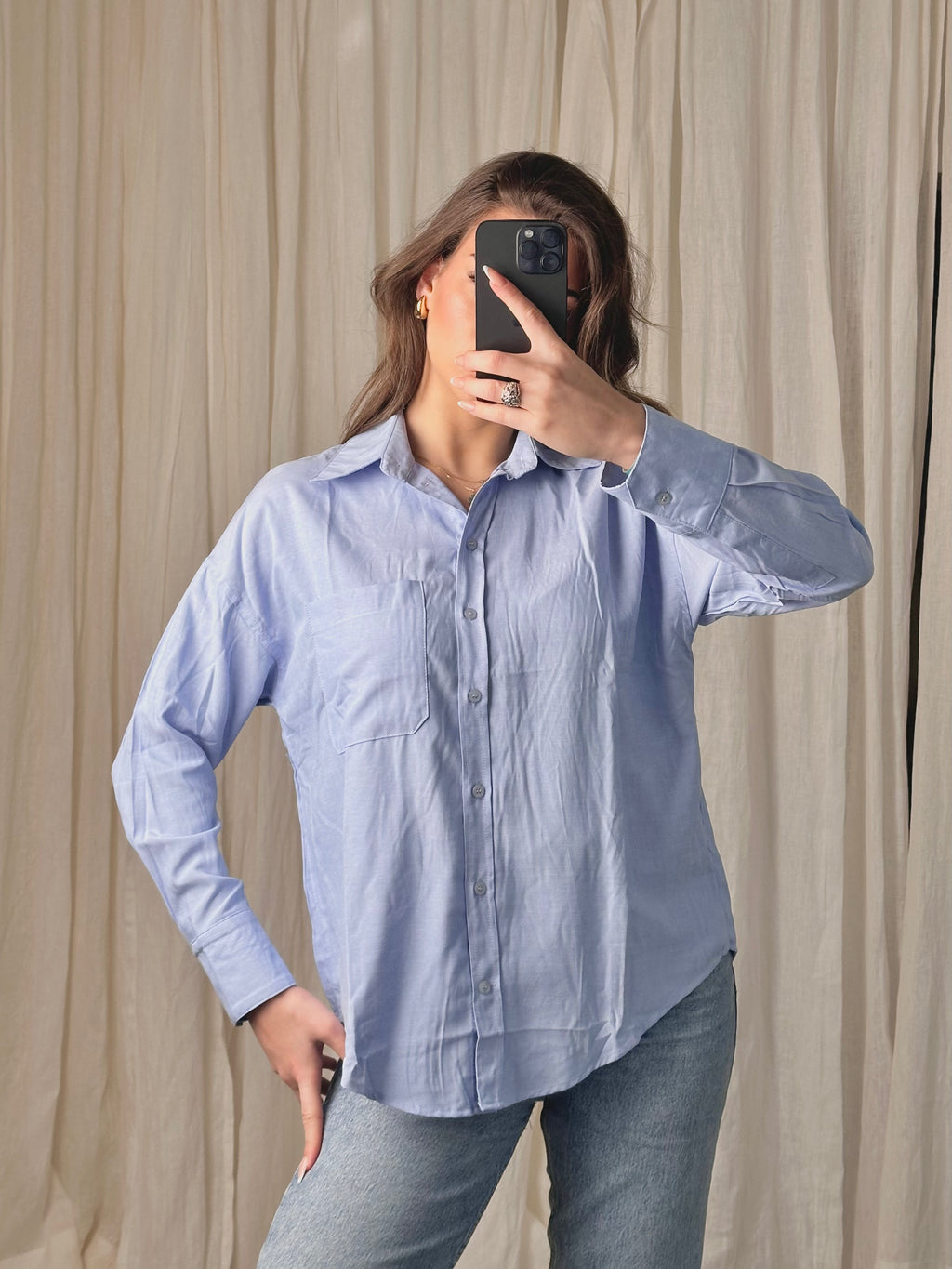 Basic Oversize Bluse - Saint Lys
