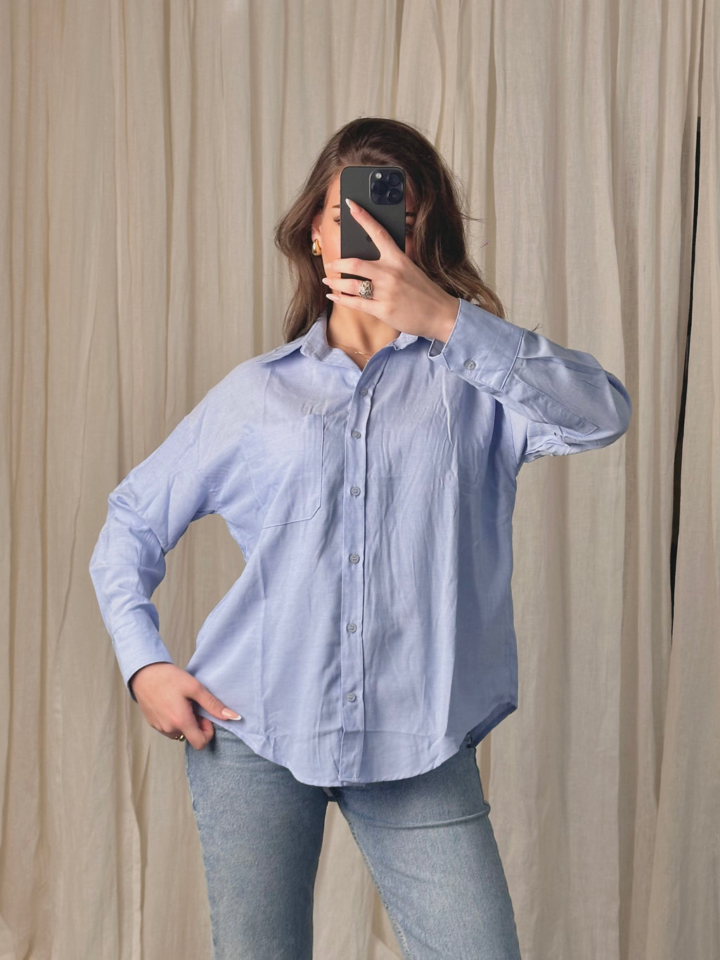 Basic Oversize Bluse - Saint Lys