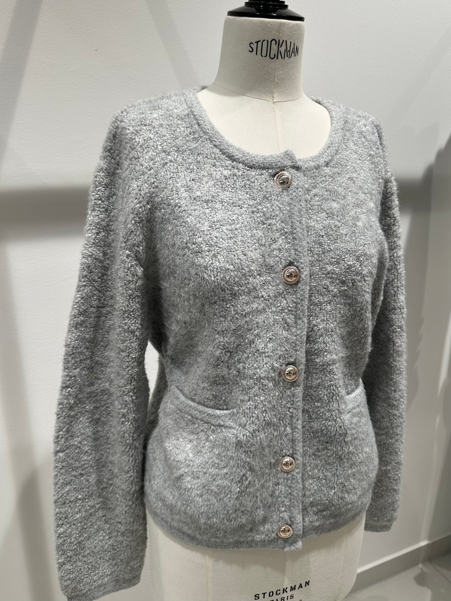 Golden Button Cardigan - Saint Lys