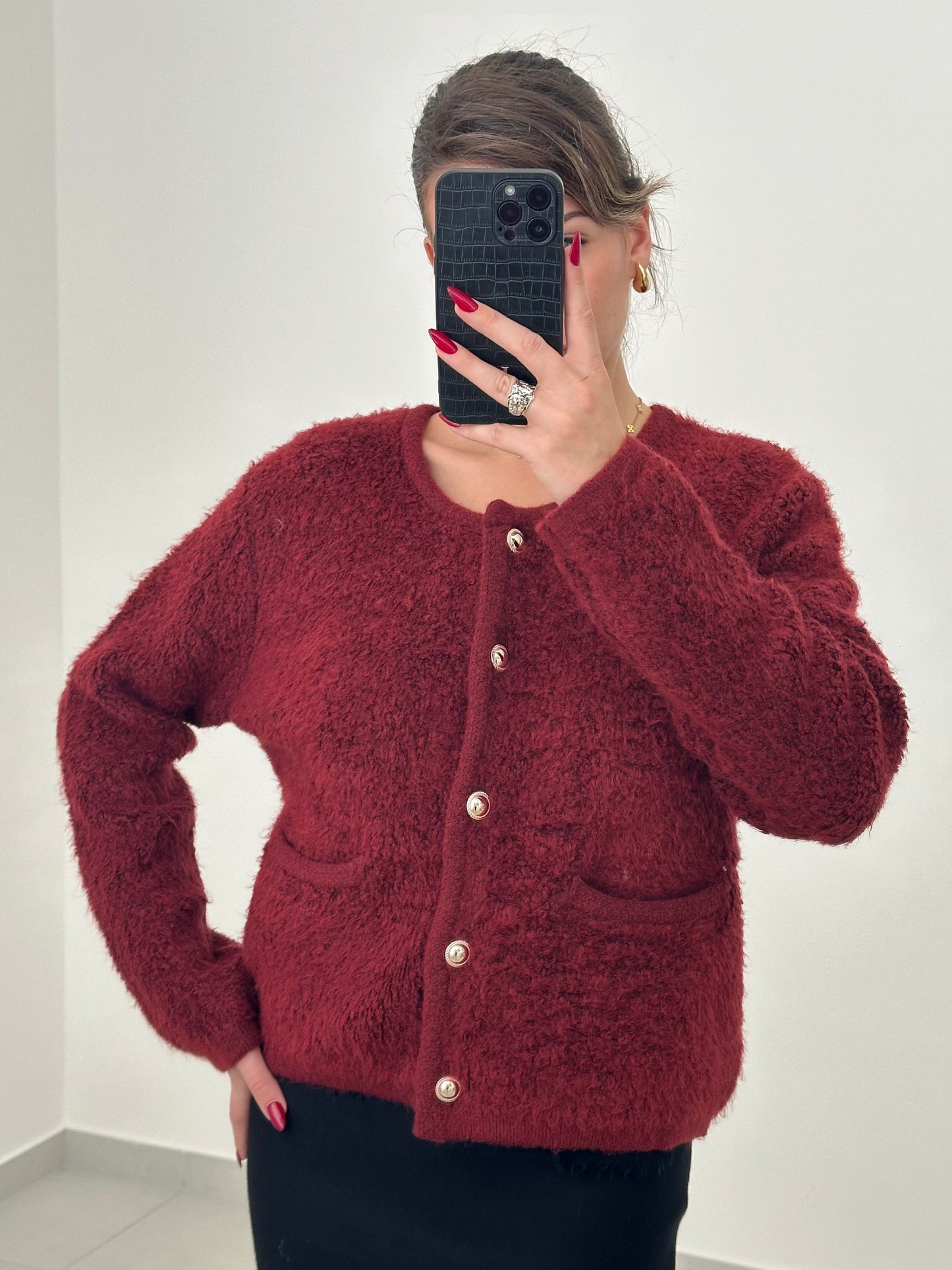 Golden Button Cardigan - Saint Lys