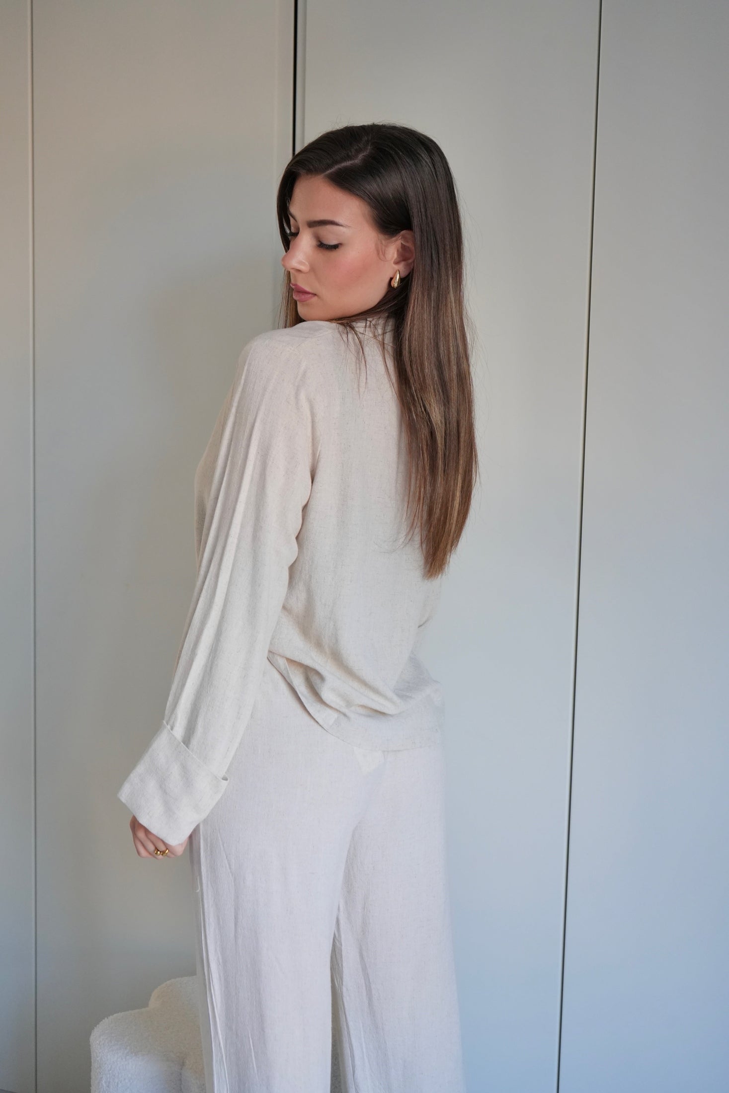 Leinen-Bluse mit Schleifen - Saint Lys