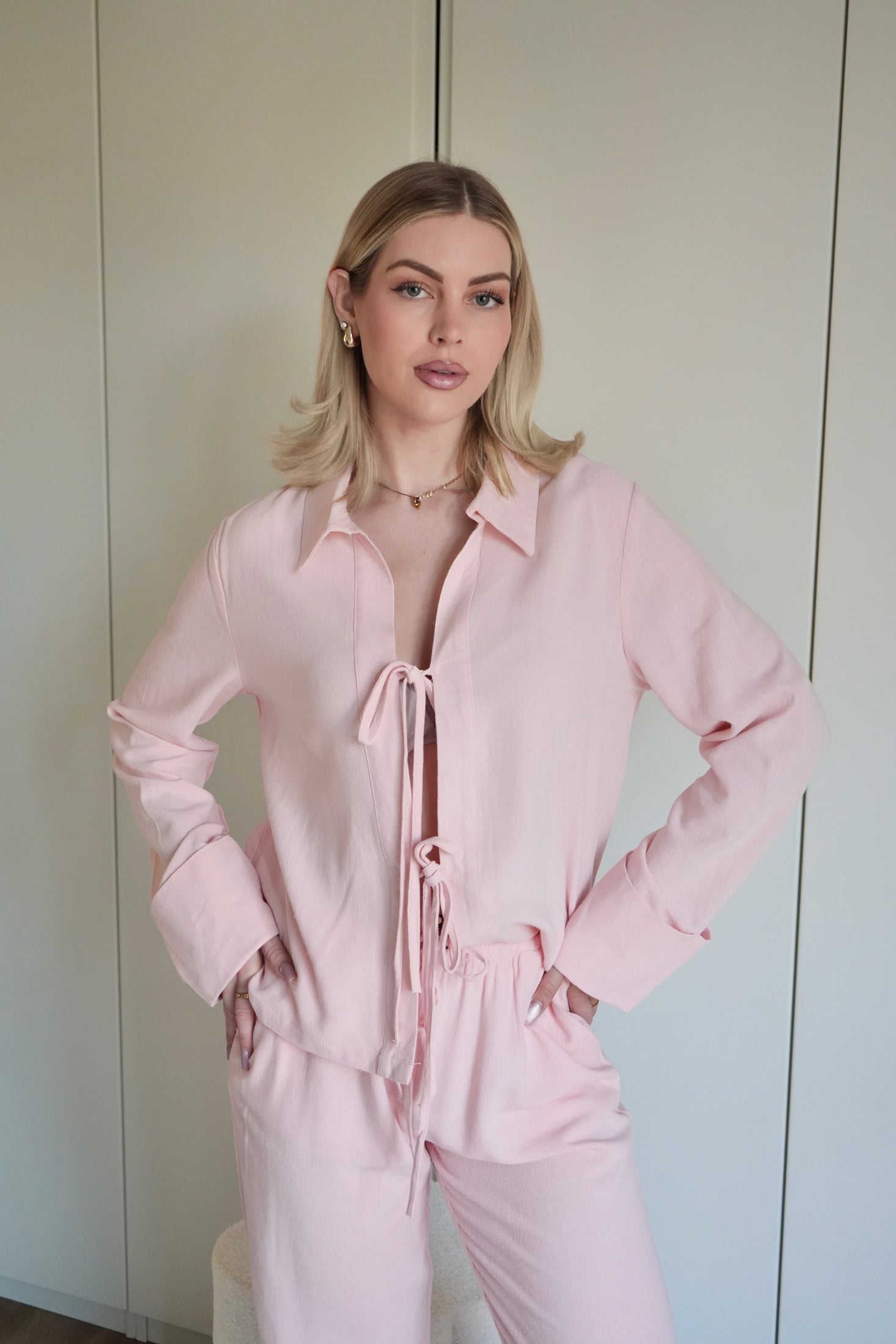 Leinen-Bluse mit Schleifen - Saint Lys