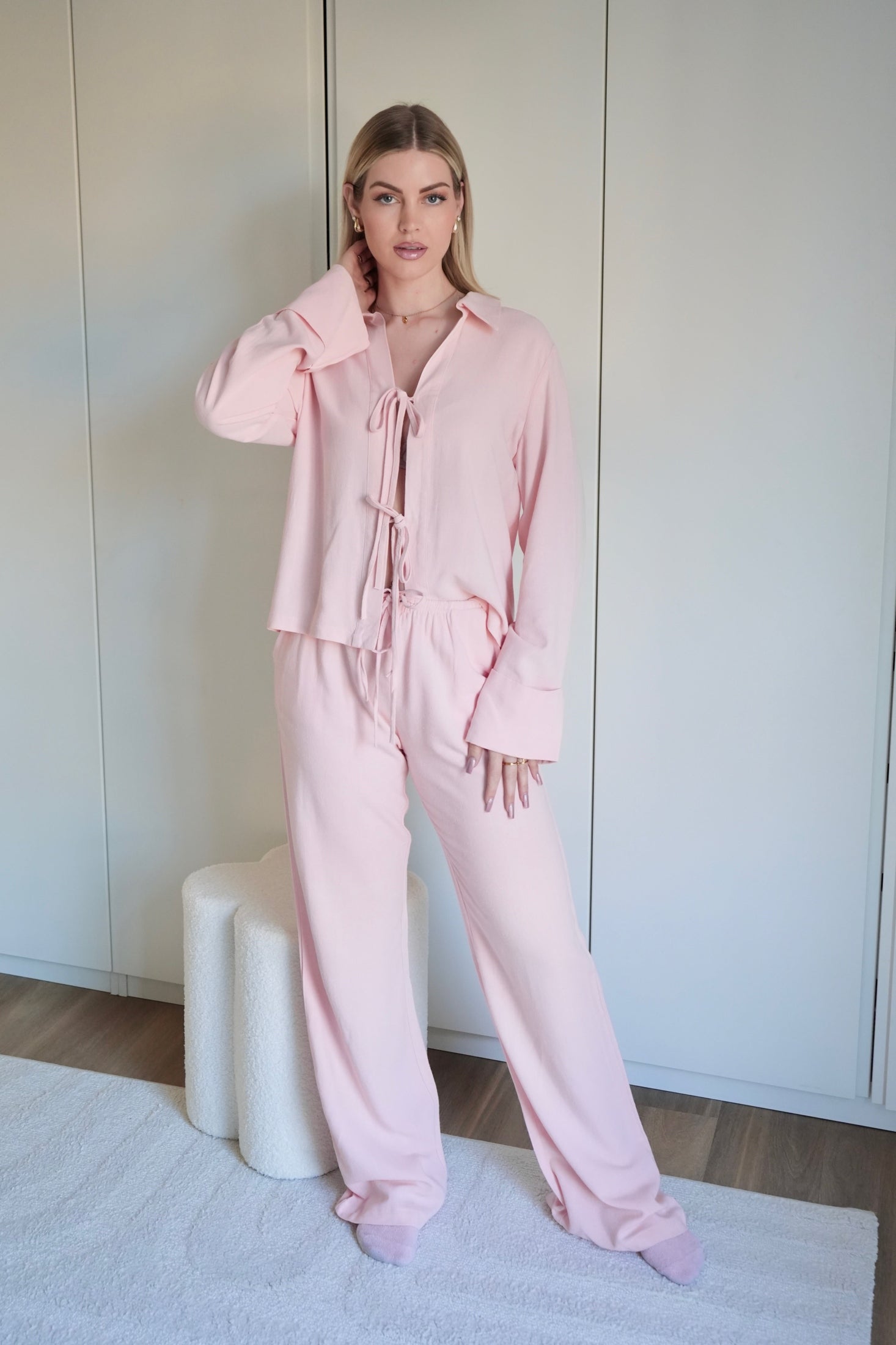 Leinen-Bluse mit Schleifen - Saint Lys
