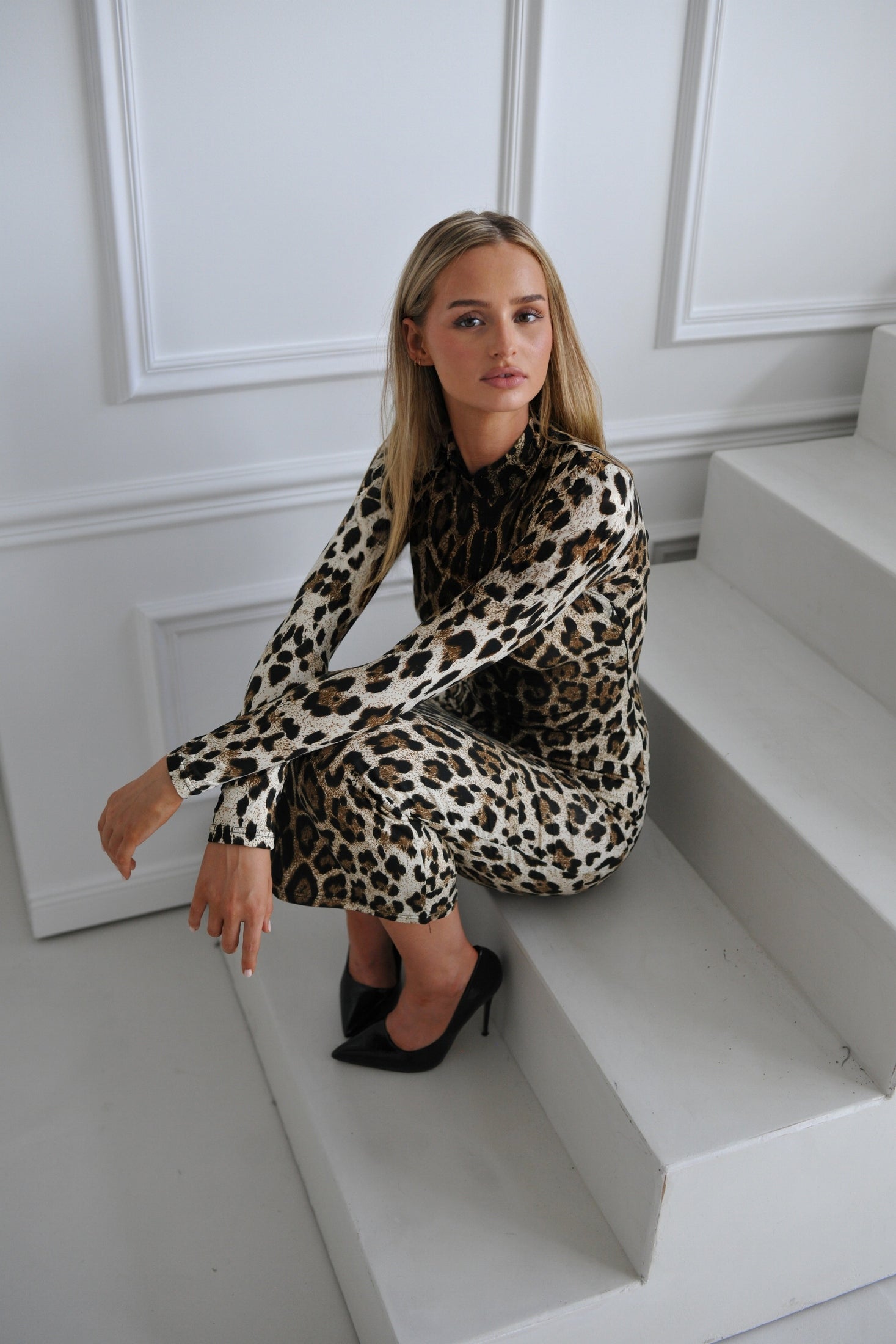 Silhouette Leopard Dress - Saint Lys