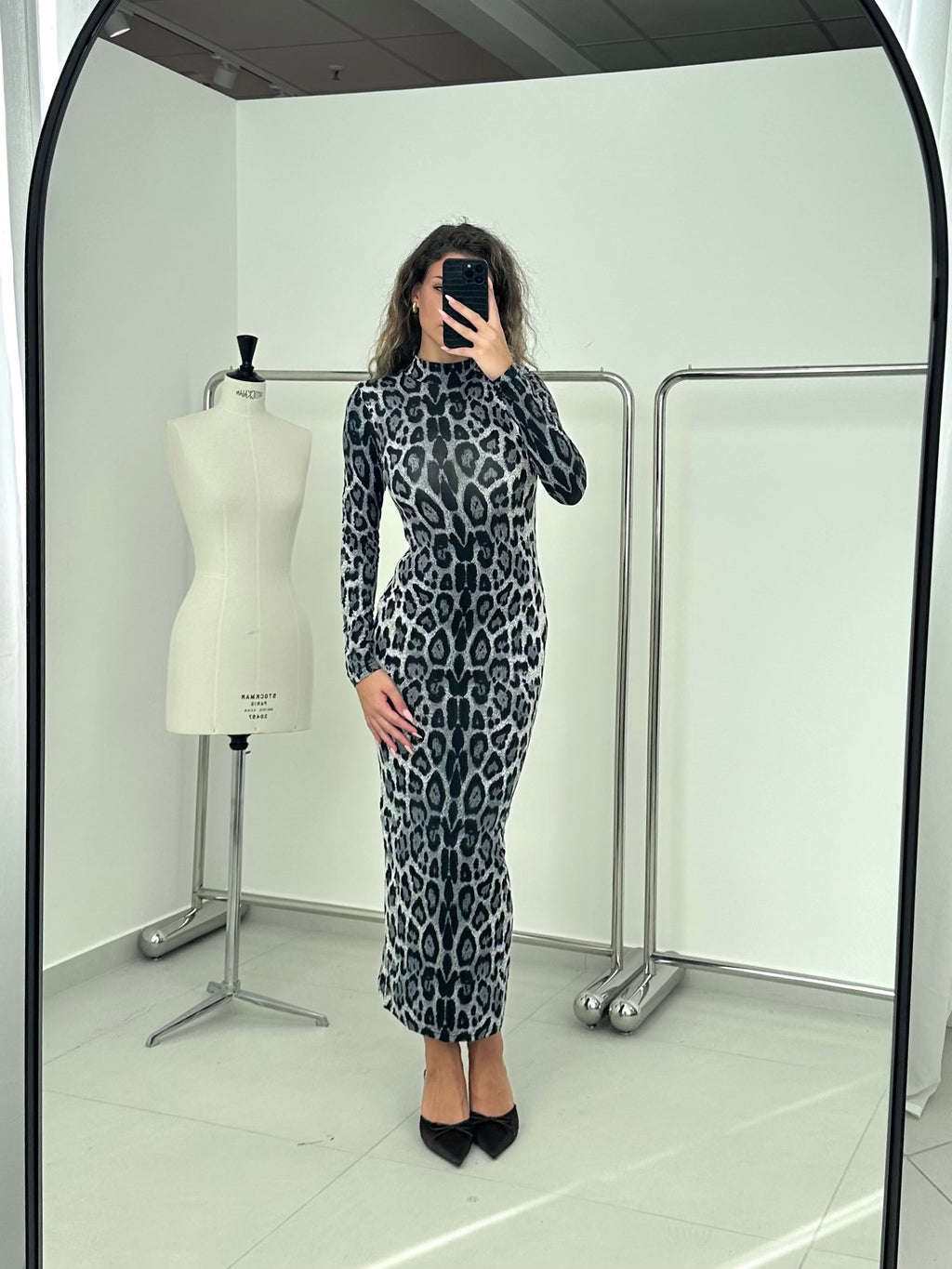 Silhouette Leopard Dress - Saint Lys