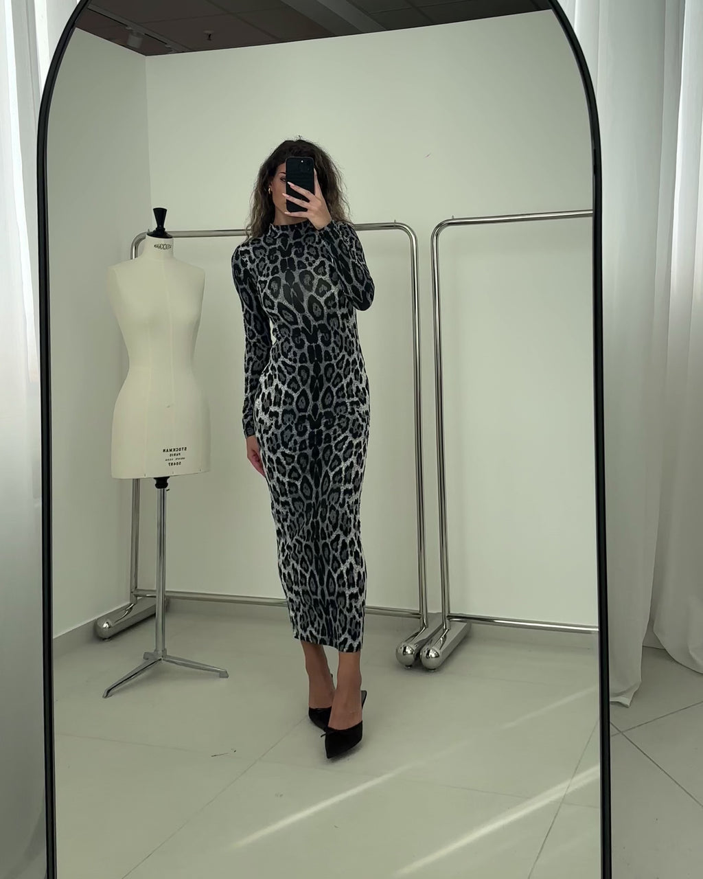 Silhouette Leopard Dress